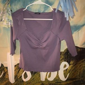 NWOT wild fable purple crop top
